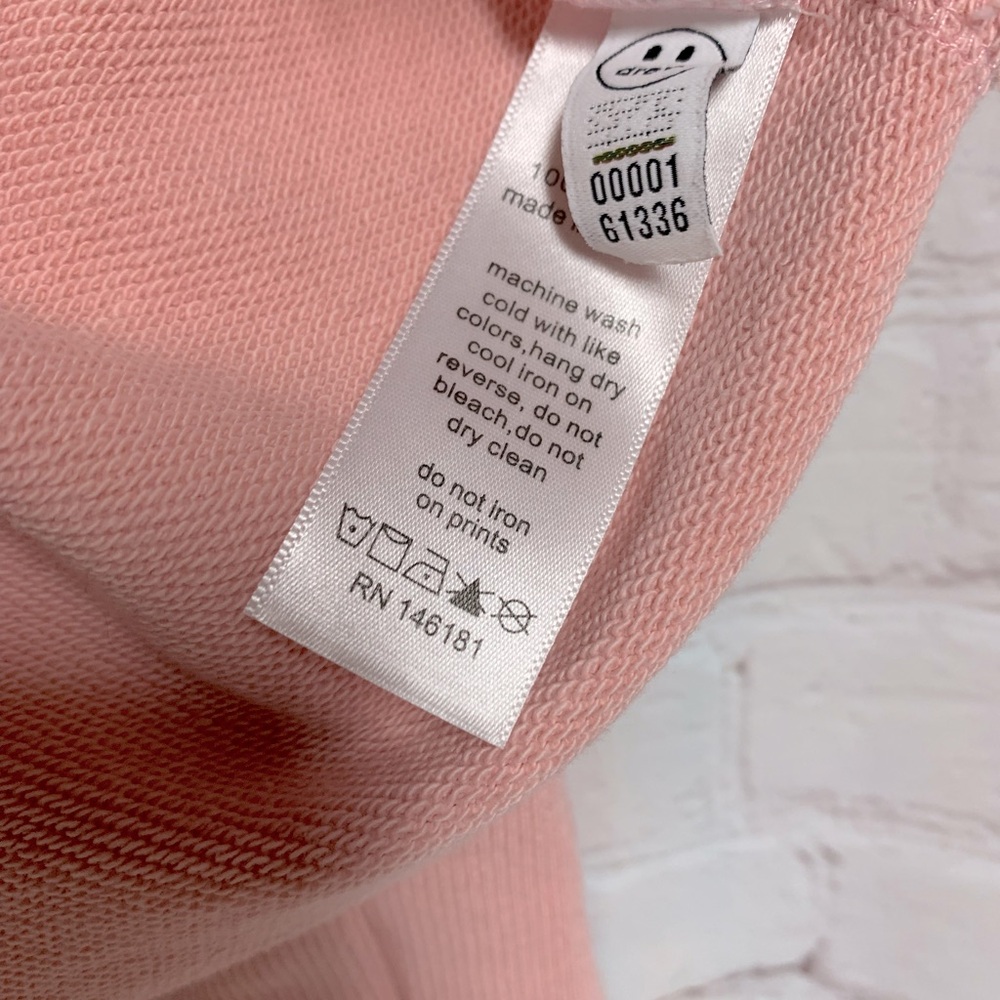 Drew House Pink Deconstructed Mascot Happy Face Hoodie Size M - Picture 5 of 9